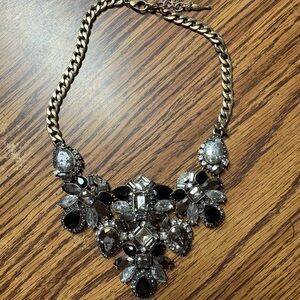Chloe + Isabel Black and Silver Floral Necklace